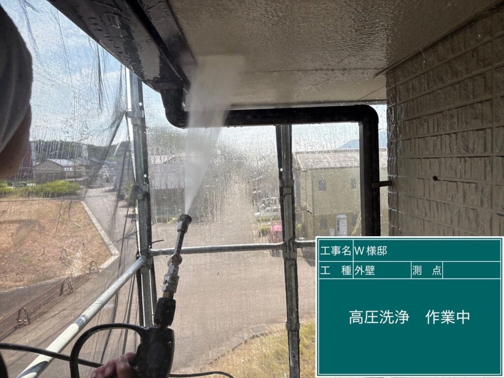 ベランダ周り高圧ジェット洗浄