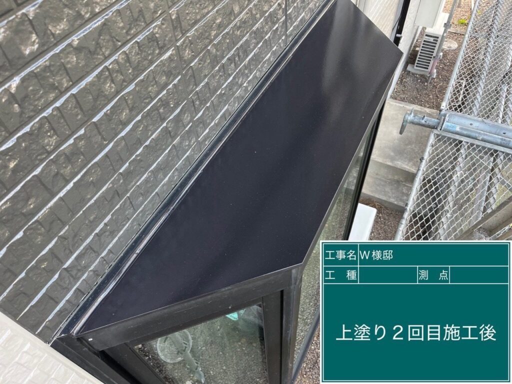出窓天端仕上がり後です。